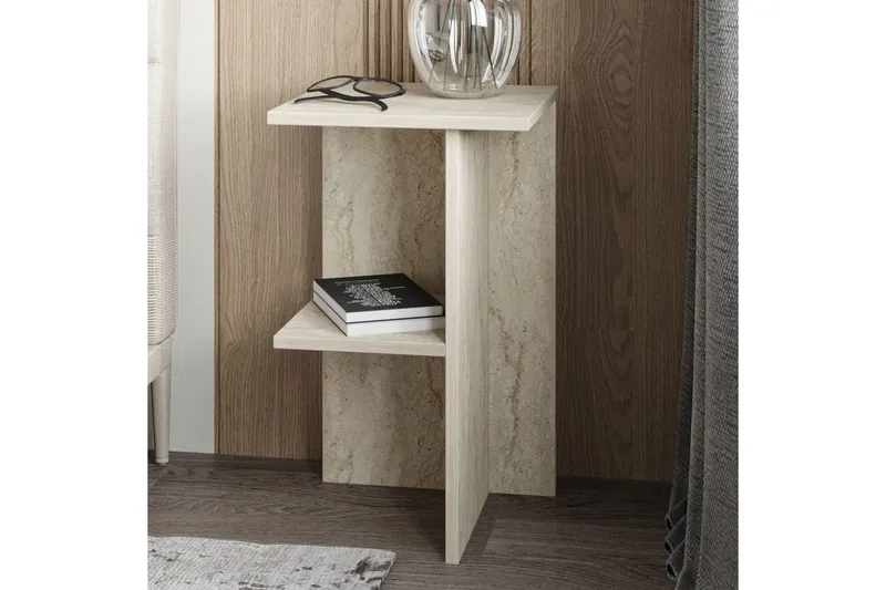 Natbord Gwyneth Travertin - Travertin - Møbler - Borde - Aflastningsbord - Sengebord