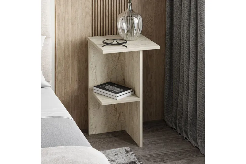 Natbord Gwyneth Travertin - Travertin - Møbler - Borde - Aflastningsbord - Sengebord