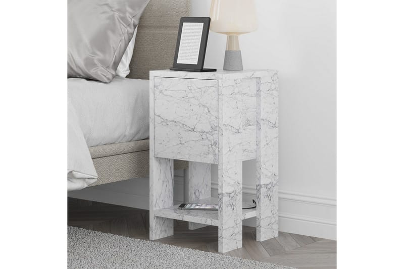 Natbord Haelyn Carrara Marmor - Carrara Marmor - Møbler - Borde - Aflastningsbord - Sengebord