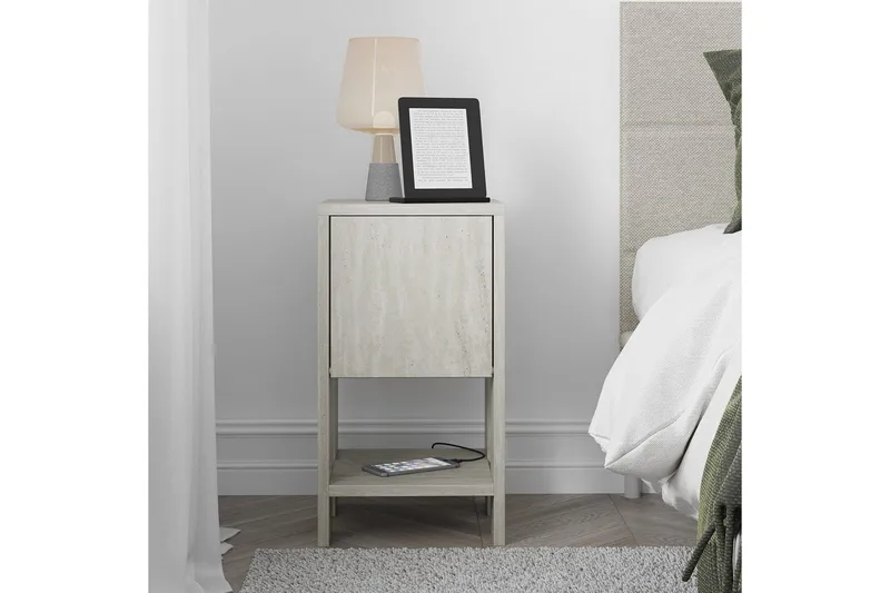 Natbord Haelyn Travertin - Travertin - Møbler - Borde - Aflastningsbord - Sengebord