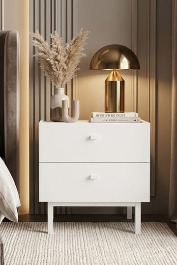 Natbord Hanah Home Luke (47,9 x 47 x 36,8 cm) Hvid - Hvid - Møbler - Borde - Aflastningsbord - Sengebord