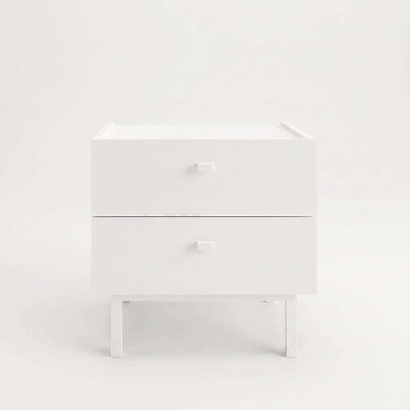 Natbord Hanah Home Luke (47,9 x 47 x 36,8 cm) Hvid, Hvid