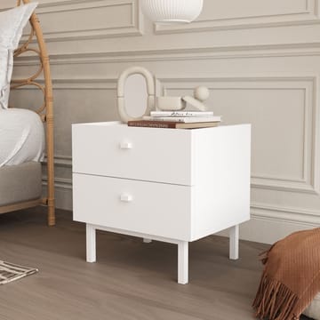 Natbord Hanah Home Luke (47,9 x 47 x 36,8 cm) Hvid - Hvid - Møbler - Borde - Aflastningsbord - Sengebord