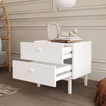 Natbord Hanah Home Luke (47,9 x 47 x 36,8 cm) Hvid - Hvid - Møbler - Borde - Aflastningsbord - Sengebord
