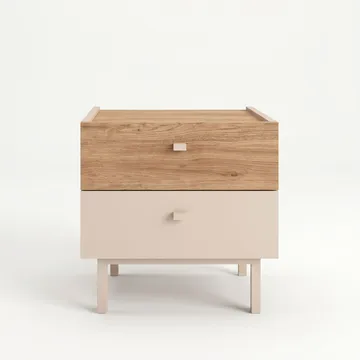 Natbord Hanah Home Luke (47,9 x 47 x 36,8 cm) Sand eg - Sand eg - Møbler - Borde - Aflastningsbord - Sengebord