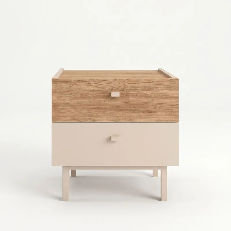 Natbord Hanah Home Luke (47,9 x 47 x 36,8 cm) Sand eg, Sand eg