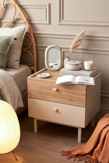 Natbord Hanah Home Luke (47,9 x 47 x 36,8 cm) Sand eg - Sand eg - Møbler - Borde - Aflastningsbord - Sengebord