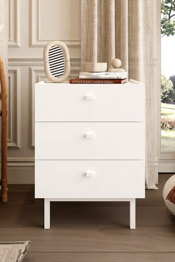 Natbord Hanah Home Luke (47,9 x 63,5 x 36,8 cm) Hvid - Hvid - Møbler - Borde - Aflastningsbord - Sengebord