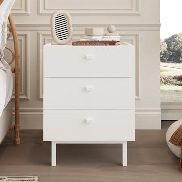 Natbord Hanah Home Luke (47,9 x 63,5 x 36,8 cm) Hvid - Hvid - Møbler - Borde - Aflastningsbord - Sengebord