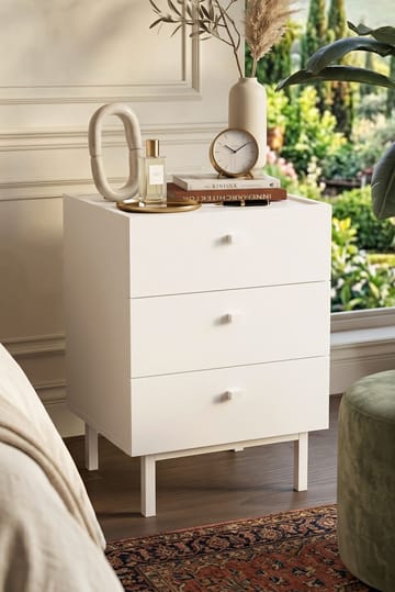 Natbord Hanah Home Luke (47,9 x 63,5 x 36,8 cm) Hvid - Hvid - Møbler - Borde - Aflastningsbord - Sengebord