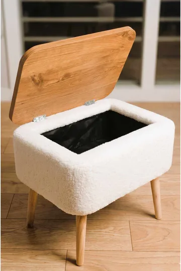 Natbord Hanah Home Parkway (60 x 55 x 30 cm) Hvid natur - Hvid og natur - Møbler - Borde - Aflastningsbord - Sengebord