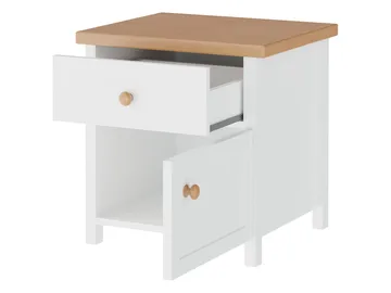 natbord Historie Beige, eg - Beige, eg - Møbler - Borde - Aflastningsbord - Sengebord