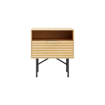 Natbord HOME4YOU Bassel 45x40x50 cm 3D melamin - lyst trædekor - Møbler - Borde - Aflastningsbord - Sengebord