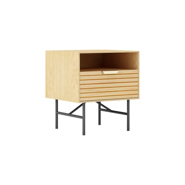 Natbord HOME4YOU Bassel 45x40x50 cm 3D melamin - lyst trædekor - Møbler - Borde - Aflastningsbord - Sengebord