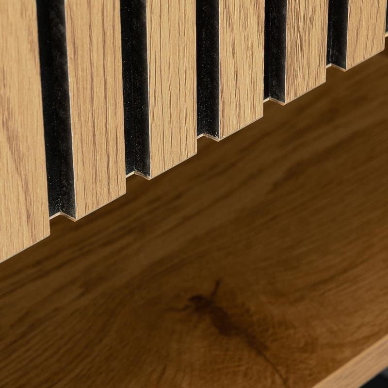 Natbord HOME4YOU Hampton 50x40x55 cm melamin med egetræsbark - egetræsbark - Møbler - Borde - Aflastningsbord - Sengebord