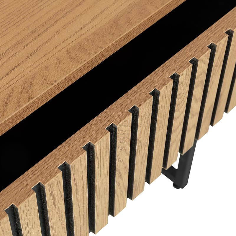 Natbord HOME4YOU Hampton 50x40x55 cm melamin med egetræsbark - egetræsbark - Møbler - Borde - Aflastningsbord - Sengebord