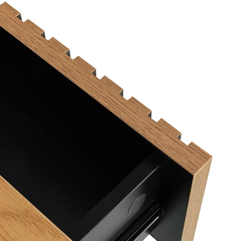 Natbord HOME4YOU Hampton 50x40x55 cm melamin med egetræsbark - egetræsbark - Møbler - Borde - Aflastningsbord - Sengebord