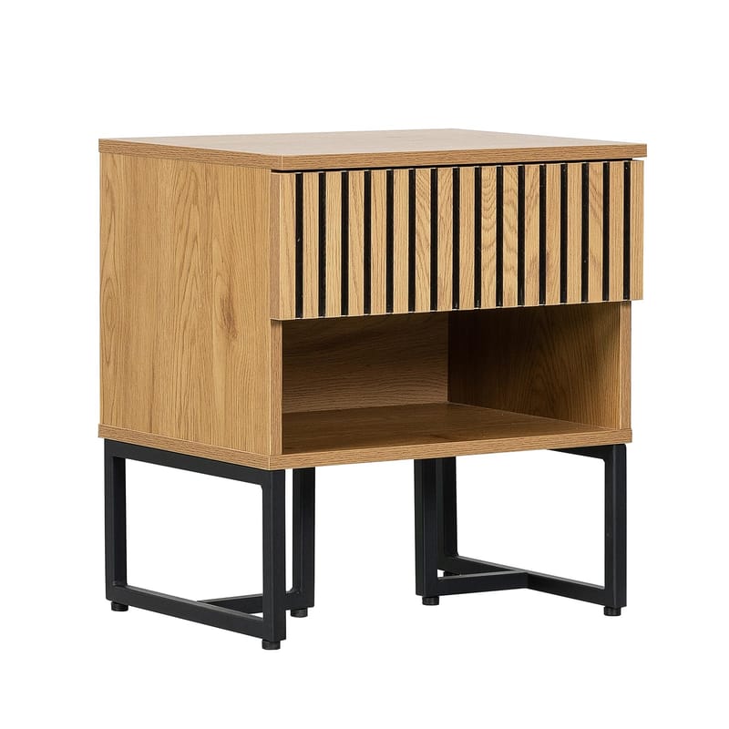 Natbord HOME4YOU Hampton 50x40x55 cm melamin med egetræsbark, egetræsbark