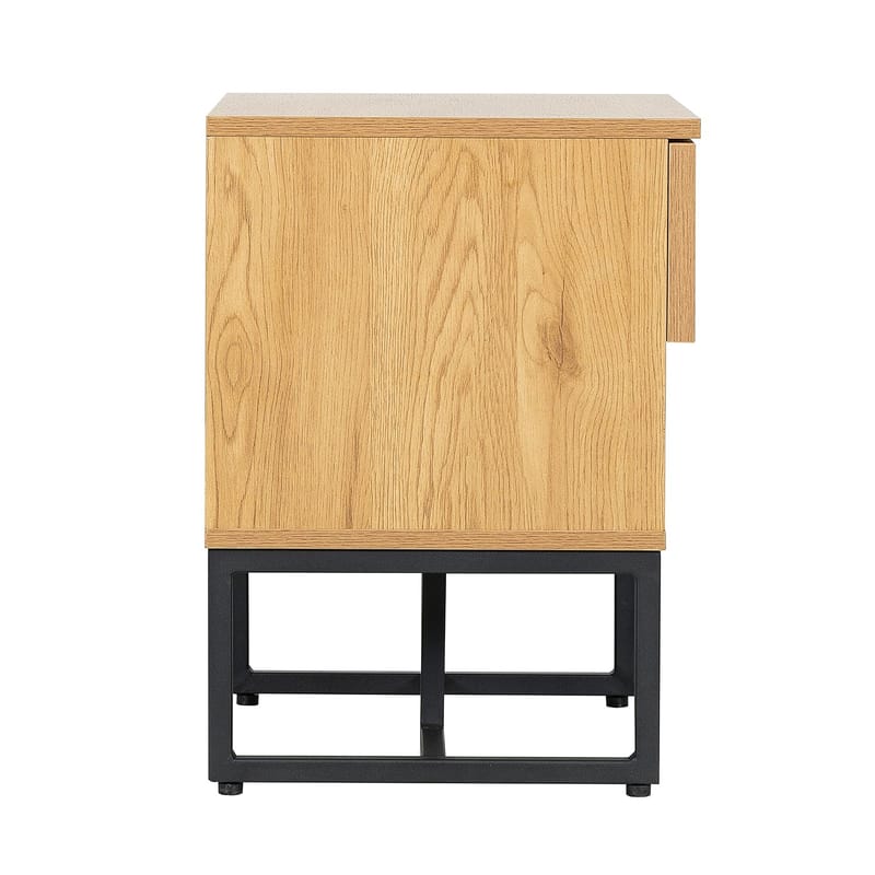 Natbord HOME4YOU Hampton 50x40x55 cm melamin med egetræsbark - egetræsbark - Møbler - Borde - Aflastningsbord - Sengebord