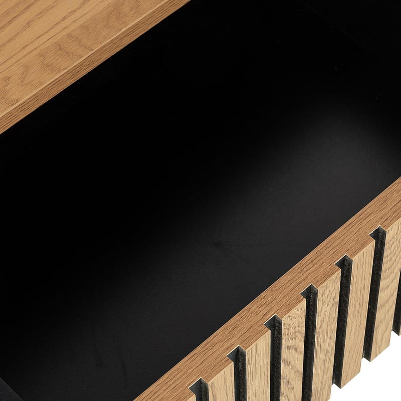 Natbord HOME4YOU Hampton 50x40x55 cm melamin med egetræsbark - egetræsbark - Møbler - Borde - Aflastningsbord - Sengebord