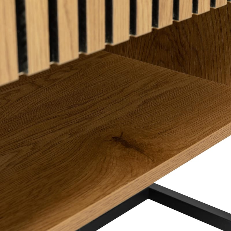 Natbord HOME4YOU Hampton 50x40x55 cm melamin med egetræsbark - egetræsbark - Møbler - Borde - Aflastningsbord - Sengebord