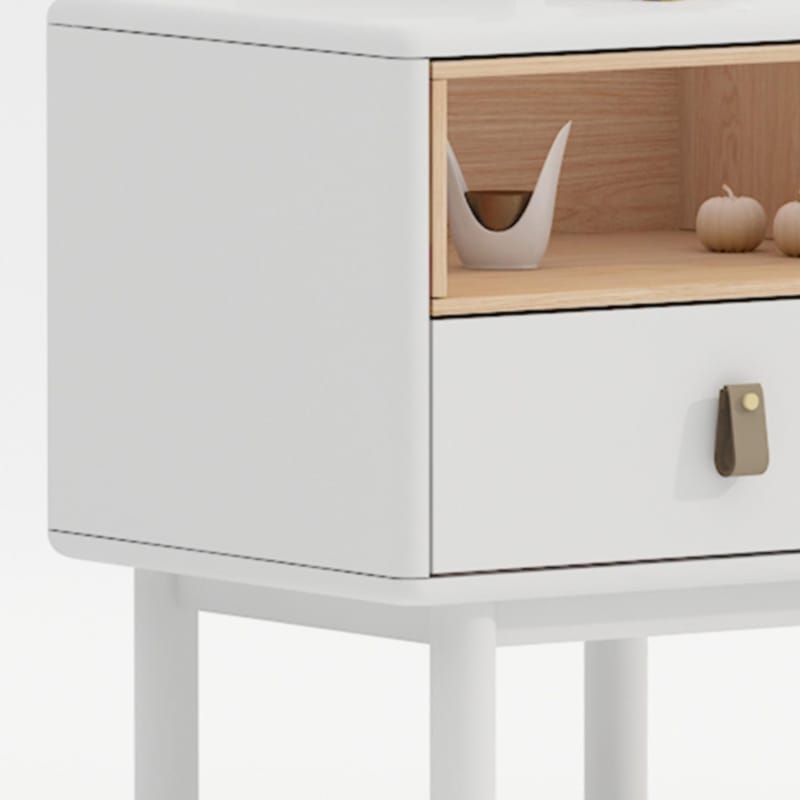 Natbord HOME4YOU Iris 48x40x55 cm Hvid - hvid - Møbler - Borde - Aflastningsbord - Sengebord