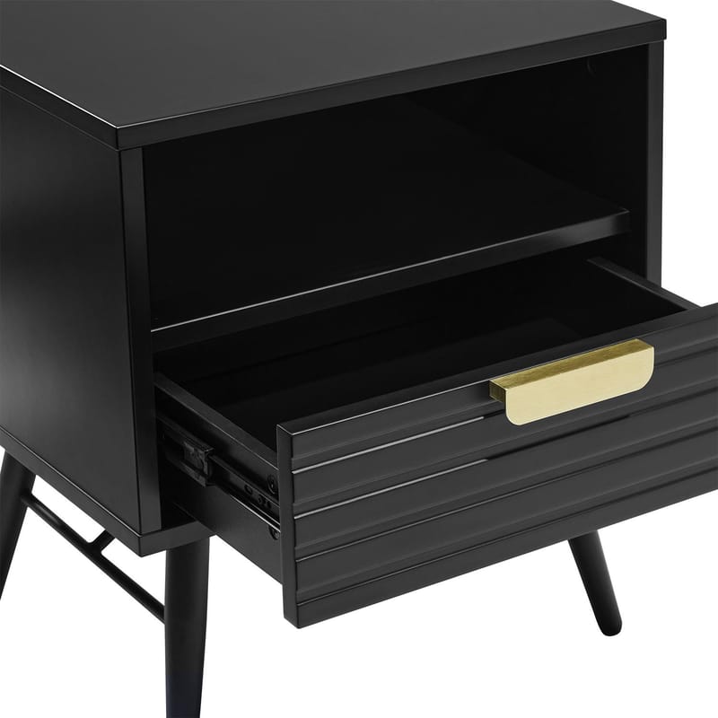 Natbord HOME4YOU Pixar 45x35x50 cm Sort - sort - Møbler - Borde - Aflastningsbord - Sengebord