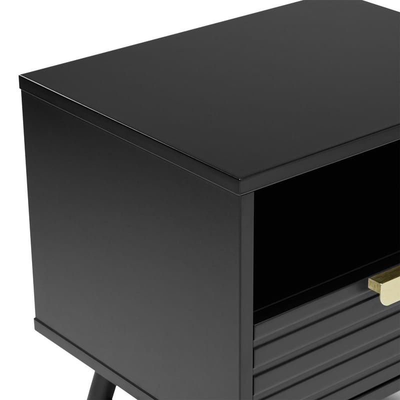 Natbord HOME4YOU Pixar 45x35x50 cm Sort - sort - Møbler - Borde - Aflastningsbord - Sengebord