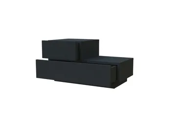 Natbord Homitis Kayra (70 x 35 x 38,3 cm) Antracit - Antracit - Møbler - Borde - Aflastningsbord - Sengebord