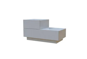 Natbord Homitis Kayra (70 x 35 x 38,3 cm) Hvid - Hvid - Møbler - Borde - Aflastningsbord - Sengebord