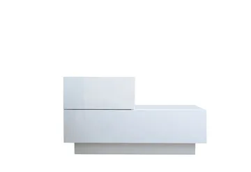 Natbord Homitis Kayra (70 x 35 x 38,3 cm) Hvid - Hvid - Møbler - Borde - Aflastningsbord - Sengebord