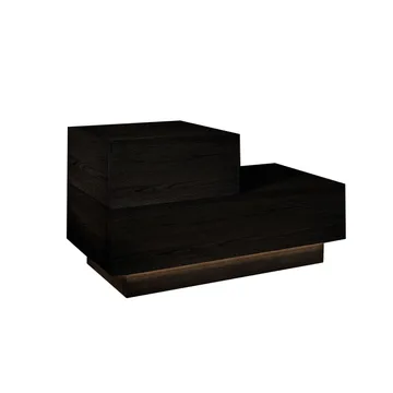 Natbord Homitis Kayra (70 x 35 x 38,3 cm) Sort træ - Sort træ - Møbler - Borde - Aflastningsbord - Sengebord