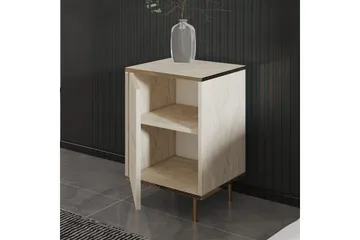 Natbord Imaj Travertin / Rany - Beige/Guld - Møbler - Borde - Aflastningsbord - Sengebord