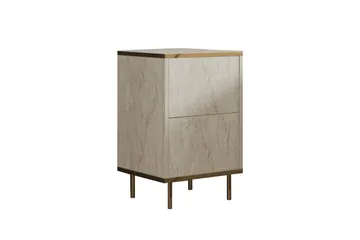 Natbord Imaj Travertin / Rany - Beige/Guld - Møbler - Borde - Aflastningsbord - Sengebord