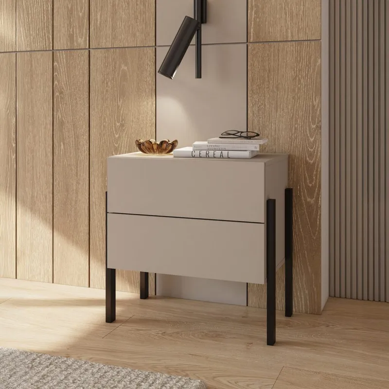 Natbord Jukon S med 2 Skuffer - Møbler - Borde - Aflastningsbord - Sengebord