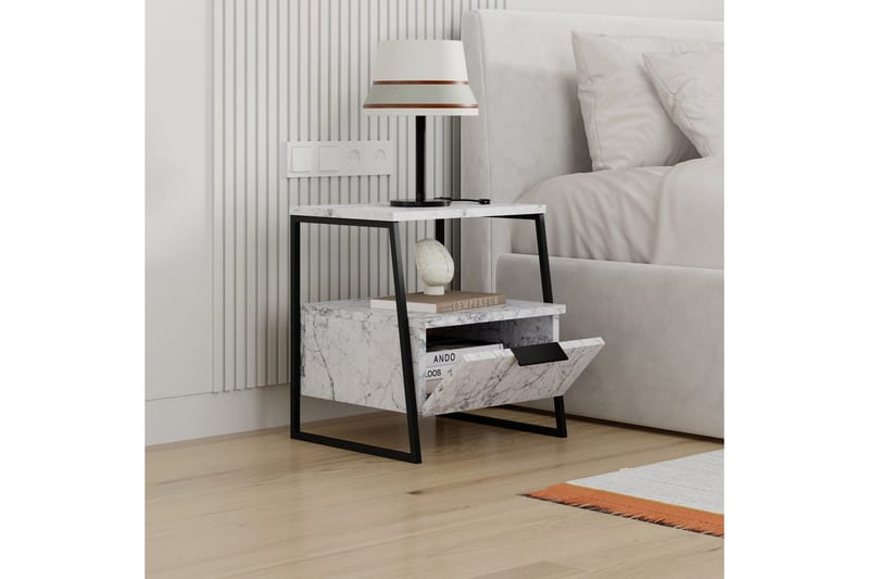 Natbord Kavilash Carrara Marmor - Carrara Marmor - Møbler - Borde - Aflastningsbord - Sengebord