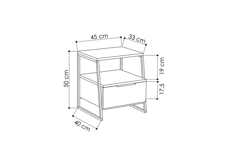 Natbord Kavilash Carrara Marmor - Carrara Marmor - Møbler - Borde - Aflastningsbord - Sengebord
