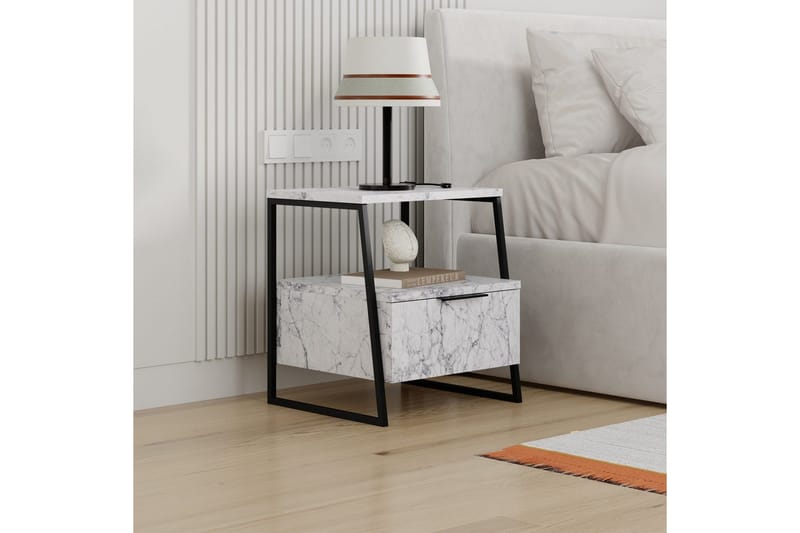 Natbord Kavilash Carrara Marmor - Carrara Marmor - Møbler - Borde - Aflastningsbord - Sengebord