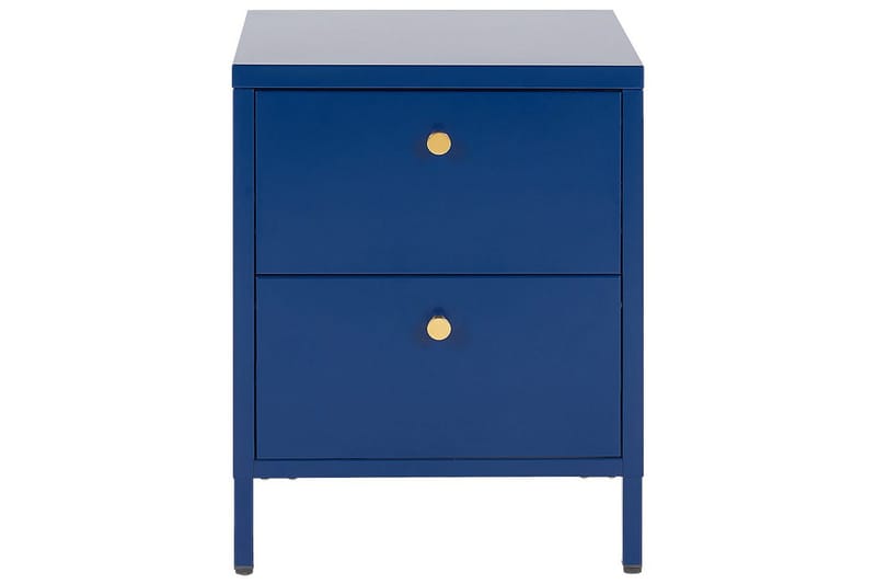 Natbord Kylea Blå, guld - Blå, guld - Møbler - Borde - Aflastningsbord - Sengebord