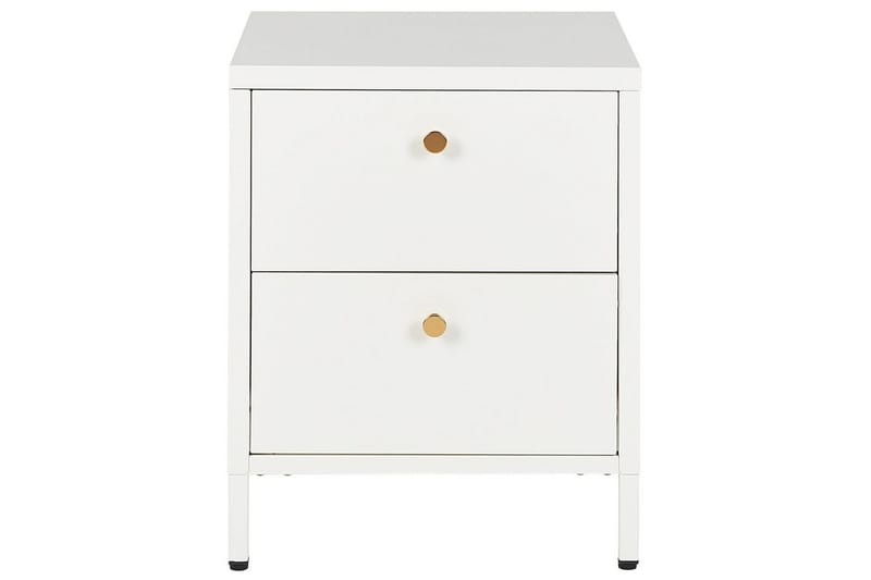 Natbord Kylea Hvid, guld - Hvid, guld - Møbler - Borde - Aflastningsbord - Sengebord