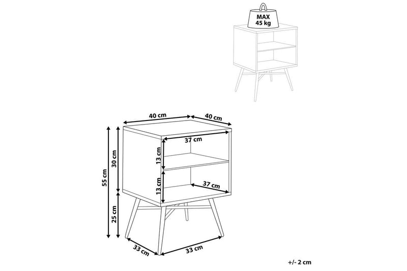 Natbord Lubock - Møbler - Borde - Aflastningsbord - Sengebord