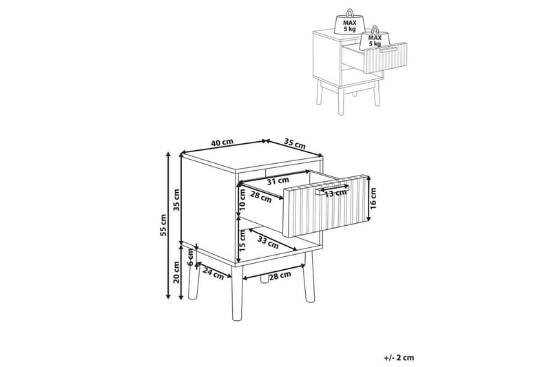 Natbord Lynwood - Møbler - Borde - Aflastningsbord - Sengebord