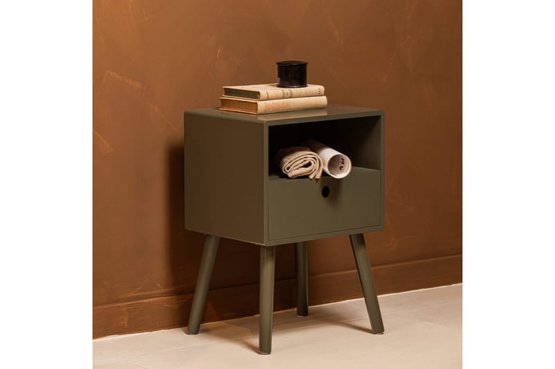 Natbord Ozzy - Varm Grøn - Møbler - Borde - Aflastningsbord - Sengebord