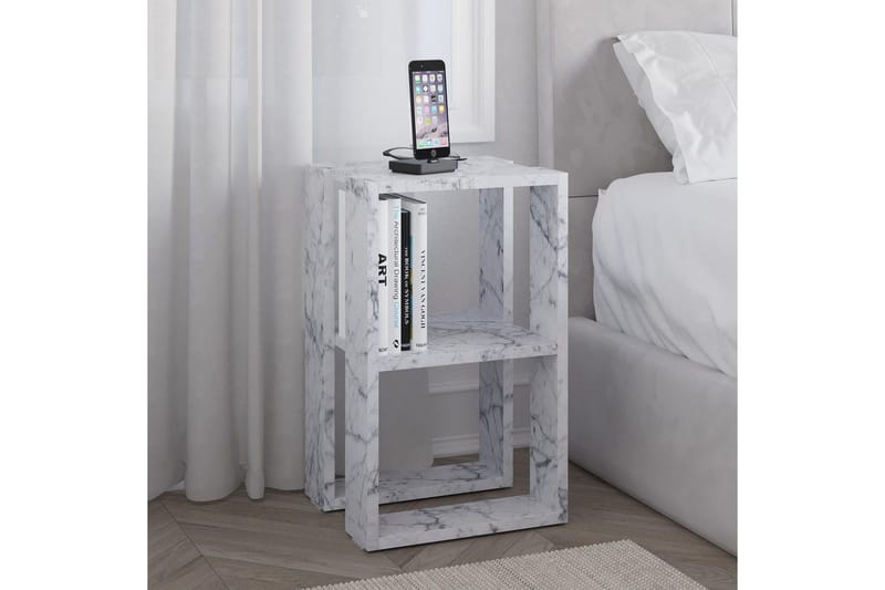 Natbord Quival Carrara Marmor - Carrara Marmor - Møbler - Borde - Aflastningsbord - Sengebord