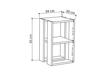 Natbord Quival Carrara Marmor - Carrara Marmor - Møbler - Borde - Aflastningsbord - Sengebord
