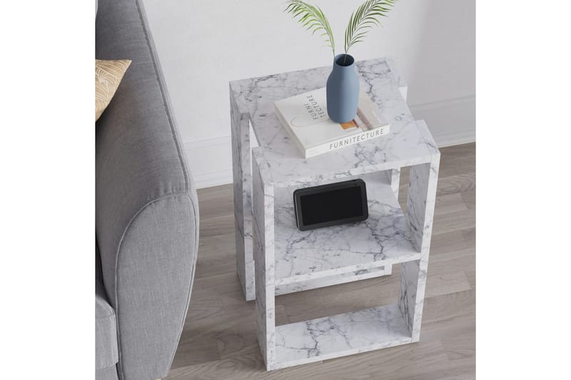 Natbord Quival Carrara Marmor - Carrara Marmor - Møbler - Borde - Aflastningsbord - Sengebord