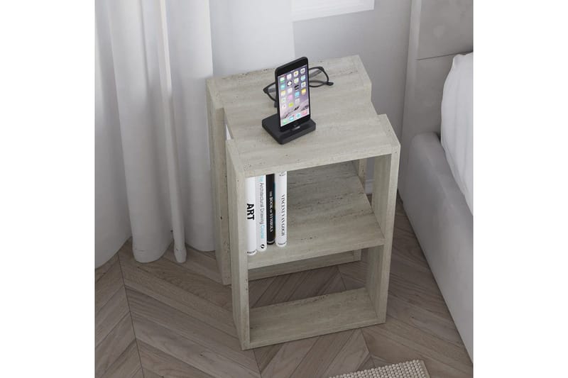 Natbord Quival Travertin - Travertin - Møbler - Borde - Aflastningsbord - Sengebord