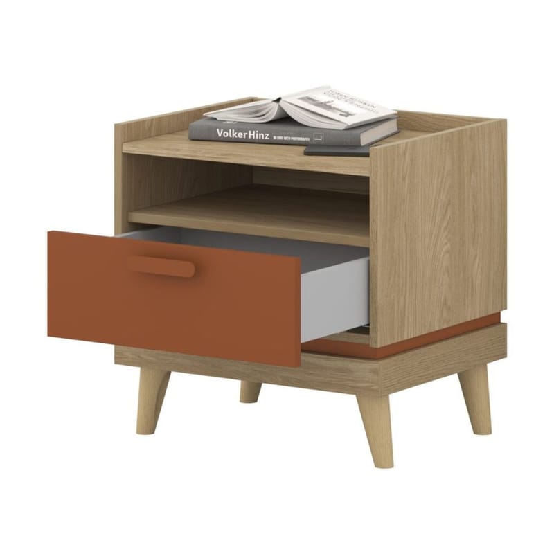 Natbord Scandi 1 skuffe - Oliebehandlet Eg - Møbler - Borde - Aflastningsbord - Sengebord