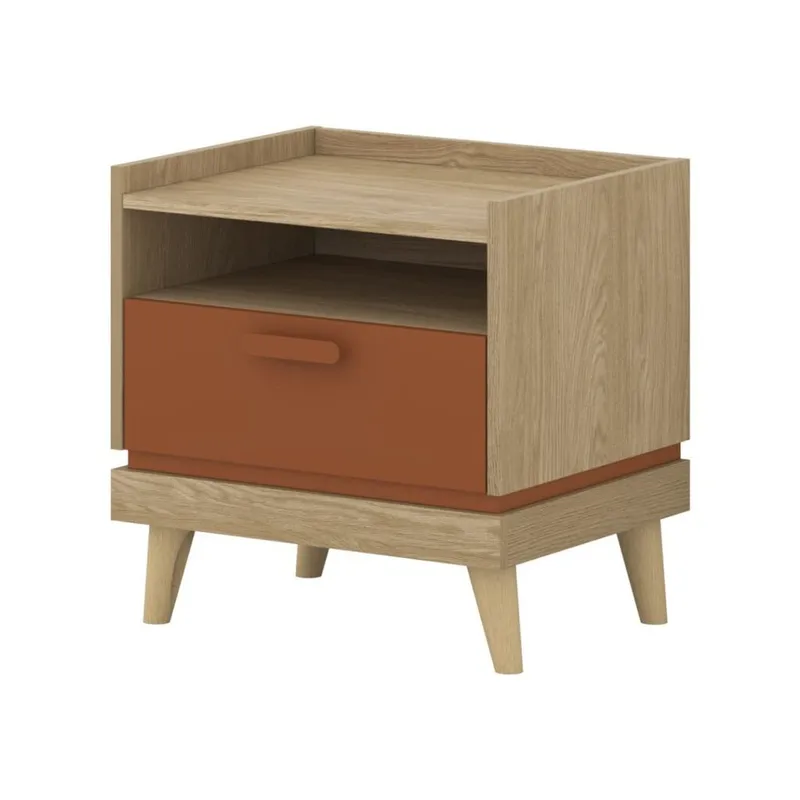Natbord Scandi 1 skuffe, Oliebehandlet Eg