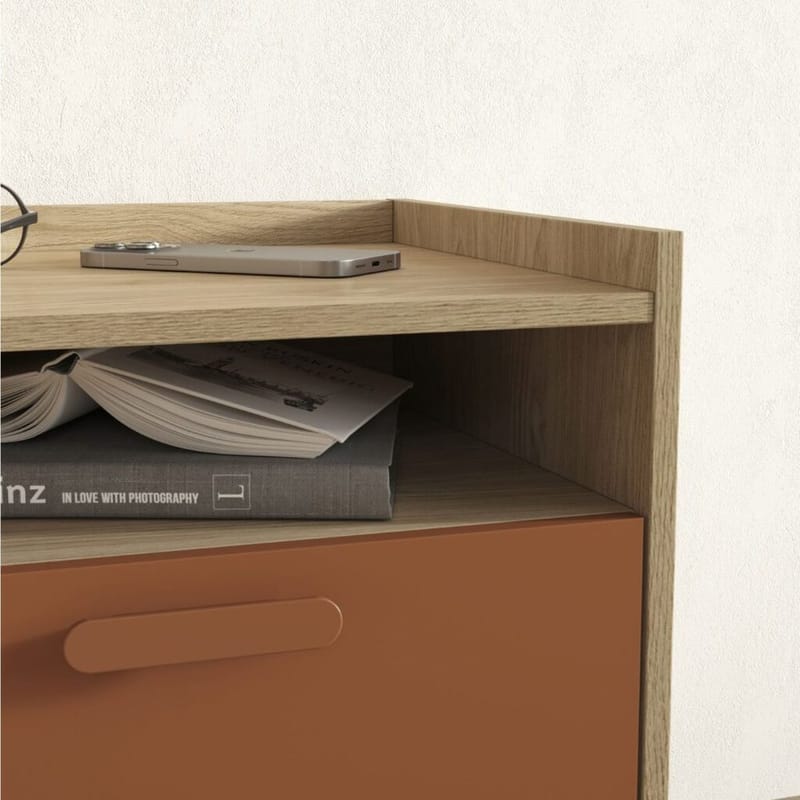 Natbord Scandi 1 skuffe - Oliebehandlet Eg - Møbler - Borde - Aflastningsbord - Sengebord